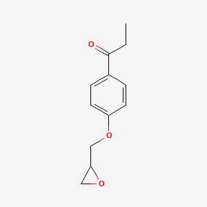 molecular formula C12H14O3 B3051849 1-[4-(Oxiran-2-ylmethoxy)phenyl]propan-1-one CAS No. 36467-33-1