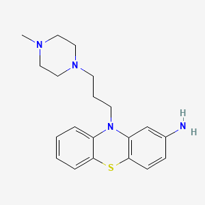 molecular formula C20H26N4S B3051874 10-[3-(4-Methylpiperazin-1-yl)propyl]phenothiazin-2-amine CAS No. 367274-46-2