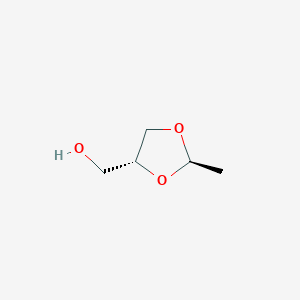 molecular formula C5H10O3 B3051876 1,3-Dioxolane-4-methanol, 2-methyl-, trans- CAS No. 3674-22-4