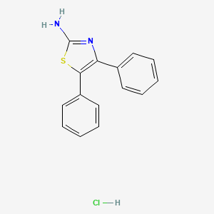 molecular formula C15H13ClN2S B3051880 4,5-Diphenyl-1,3-thiazol-2-amine hydrochloride CAS No. 36761-88-3