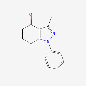 molecular formula C14H14N2O B3051881 3-methyl-1-phenyl-6,7-dihydro-1H-indazol-4(5H)-one CAS No. 36767-62-1