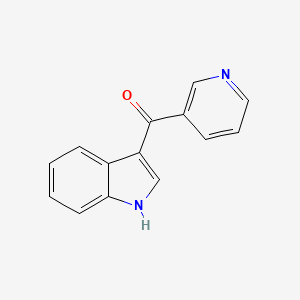 molecular formula C14H10N2O B3051932 1h-吲哚-3-基（吡啶-3-基）甲酮 CAS No. 37128-48-6