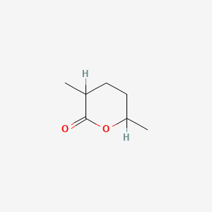 molecular formula C7H12O2 B3051941 四氢-3,6-二甲基-2H-吡喃-2-酮 CAS No. 3720-22-7
