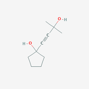 molecular formula C10H16O2 B3051953 1-(3-Hydroxy-3-methylbut-1-yn-1-yl)cyclopentan-1-ol CAS No. 372969-55-6