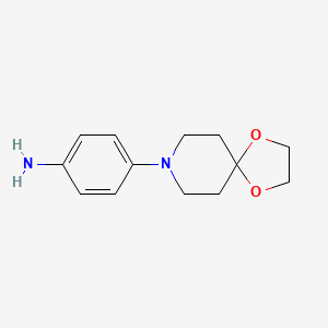 molecular formula C13H18N2O2 B3051956 4-(1,4-二氧杂-8-氮杂螺[4.5]癸-8-基)苯胺 CAS No. 373359-51-4