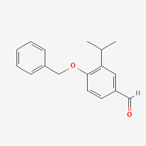 molecular formula C17H18O2 B3051958 4-(苄氧基)-3-(丙-2-基)苯甲醛 CAS No. 373642-03-6