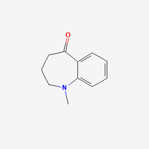 molecular formula C11H13NO B3051975 1-methyl-1,2,3,4-tetrahydro-5H-1-benzazepin-5-one CAS No. 3749-11-9
