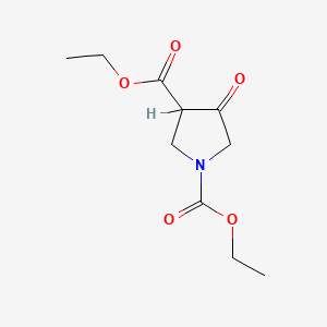 molecular formula C10H15NO5 B3051978 Diethyl 4-oxopyrrolidine-1,3-dicarboxylate CAS No. 3751-82-4
