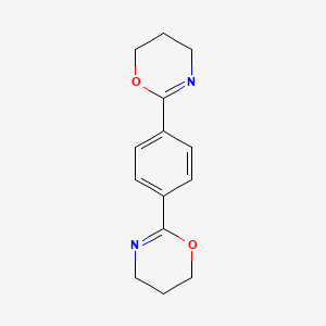molecular formula C14H16N2O2 B3051979 1,4-Bis(5,6-dihydro-4H-1,3-oxazine-2-yl)benzene CAS No. 37512-44-0