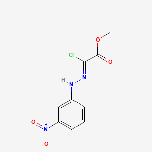 molecular formula C10H10ClN3O4 B3051980 Ethyl (2Z)-2-chloro-2-[2-(3-nitrophenyl)hydrazin-1-ylidene]acetate CAS No. 37522-27-3