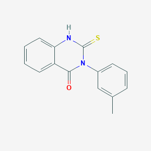 molecular formula C15H12N2OS B3051995 2-巯基-3-间甲苯基-3h-喹唑啉-4-酮 CAS No. 37641-49-9