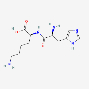 molecular formula C12H21N5O3 B3051998 组氨酸-赖氨酸 CAS No. 37700-85-9