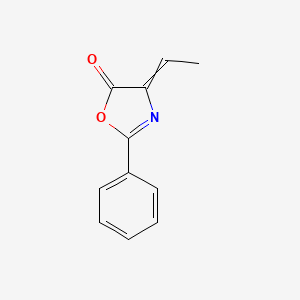 molecular formula C11H9NO2 B3052004 5(4H)-Oxazolone, 4-ethylidene-2-phenyl- CAS No. 37791-41-6