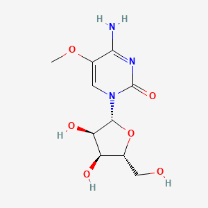 molecular formula C10H15N3O6 B3052007 4-Amino-1-((2R,3R,4S,5R)-3,4-dihydroxy-5-(hydroxymethyl)tetrahydrofuran-2-yl)-5-methoxypyrimidin-2(1H)-one CAS No. 37805-90-6