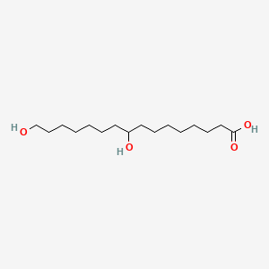 molecular formula C16H32O4 B3052045 9,16-二羟基棕榈酸 CAS No. 38076-49-2