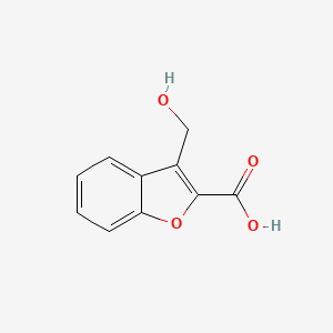 molecular formula C10H8O4 B3052077 3-(羟甲基)-1-苯并呋喃-2-羧酸 CAS No. 38281-61-7