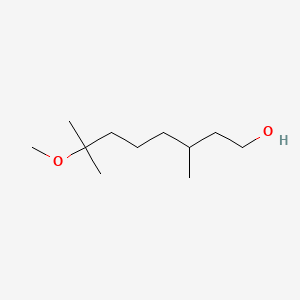 molecular formula C11H24O2 B3052093 7-Methoxy-3,7-dimethyloctan-1-ol CAS No. 38376-28-2