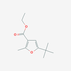 molecular formula C12H18O3 B3052103 5-(叔丁基)-2-甲基呋喃-3-羧酸乙酯 CAS No. 38453-94-0