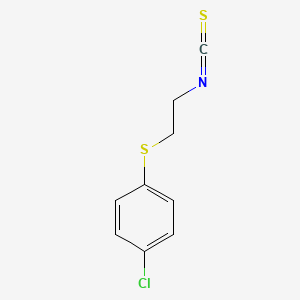 molecular formula C9H8ClNS2 B3052132 1-Chloro-4-[(2-isothiocyanatoethyl)thio]benzene CAS No. 38752-40-8