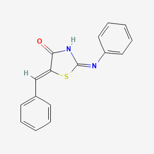 molecular formula C16H12N2OS B3052133 5-Benzylidene-2-phenylimino-4-thiazolidinone CAS No. 38771-64-1