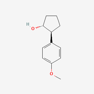 molecular formula C12H16O2 B3052140 (1R,2S)-2-(4-methoxyphenyl)cyclopentan-1-ol CAS No. 38805-74-2