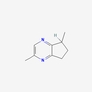 molecular formula C9H12N2 B3052151 6,7-Dihydro-2,5-dimethyl-5H-cyclopentapyrazine CAS No. 38917-61-2