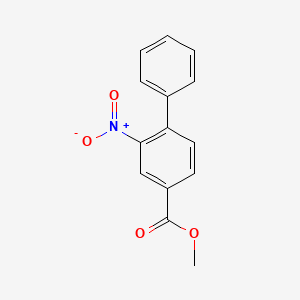 molecular formula C14H11NO4 B3052177 2-Nitro-biphenyl-4-carboxylic acid methyl ester CAS No. 39180-36-4