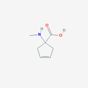 molecular formula C7H11NO2 B3052179 1-(Methylamino)cyclopent-3-ene-1-carboxylic acid CAS No. 39186-12-4