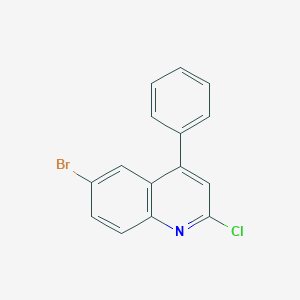 molecular formula C15H9BrClN B3052196 6-溴-2-氯-4-苯基喹啉 CAS No. 393124-91-9