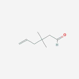 molecular formula C8H14O B3052200 3,3-二甲基己-5-烯醛 CAS No. 39482-40-1