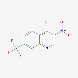 molecular formula C10H4ClF3N2O2 B3052201 4-Chloro-3-nitro-7-(trifluoromethyl)quinoline CAS No. 39487-88-2