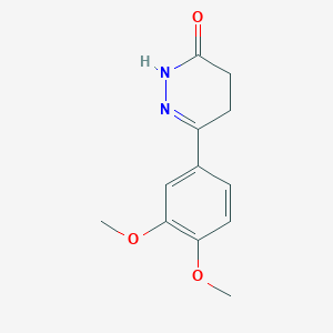 molecular formula C12H14N2O3 B3052203 3-(3,4-dimethoxyphenyl)-4,5-dihydro-1H-pyridazin-6-one CAS No. 39499-66-6