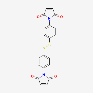 molecular formula C20H12N2O4S2 B3052213 Maleimide, N,N'-(dithiodi-p-phenylene)di- CAS No. 39557-39-6
