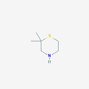 molecular formula C6H13NS B3052231 2,2-Dimethylthiomorpholine CAS No. 3970-89-6