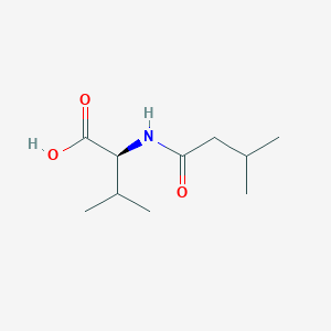 molecular formula C10H19NO3 B3052238 L-Valine, N-(3-methyl-1-oxobutyl)- CAS No. 39741-06-5