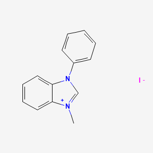 molecular formula C14H13IN2 B3052244 3-Methyl-1-phenyl-1H-benzo[D]imidazol-3-ium iodide CAS No. 39778-14-8