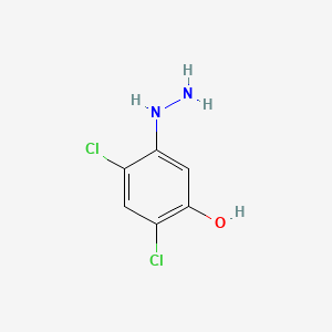 molecular formula C6H6Cl2N2O B3052248 2,4-Dichloro-5-hydrazinylphenol CAS No. 39807-21-1