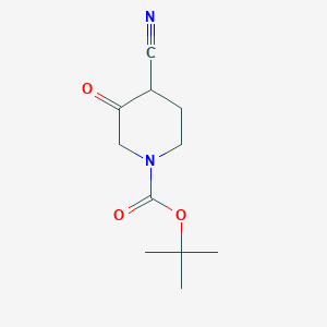 molecular formula C11H16N2O3 B3052253 Tert-butyl 4-cyano-3-oxopiperidine-1-carboxylate CAS No. 398491-58-2