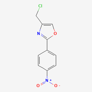 molecular formula C10H7ClN2O3 B3052254 4-(Chloromethyl)-2-(4-nitrophenyl)-1,3-oxazole CAS No. 39867-96-4