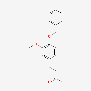 molecular formula C18H20O3 B3052257 4-(4-(苄氧基)-3-甲氧基苯基)丁烷-2-酮 CAS No. 39886-78-7