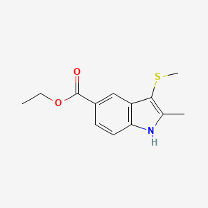 Ethyl 2-methyl-3-methylsulfanyl-1H-indole-5-carboxylate