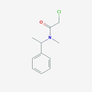 molecular formula C11H14ClNO B3052282 2-chloro-N-methyl-N-(1-phenylethyl)acetamide CAS No. 40023-04-9