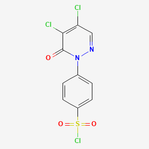 molecular formula C10H5Cl3N2O3S B3052283 4-(4,5-二氯-6-氧代嘧啶-1(6H)-基)苯磺酰氯 CAS No. 4003-65-0