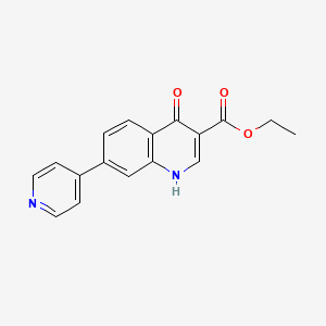 Ethyl 1,4-dihydro-4-oxo-7-(4-pyridyl)quinoline-3-carboxylate