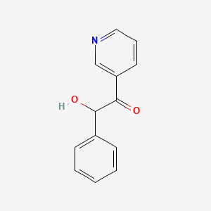 molecular formula C13H11NO2 B3052287 Ethanone, 2-hydroxy-2-phenyl-1-(3-pyridinyl)- CAS No. 40061-64-1