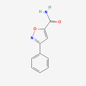 molecular formula C10H8N2O2 B3052293 3-苯基-1,2-恶唑-5-甲酰胺 CAS No. 400870-91-9