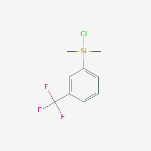 molecular formula C9H10ClF3Si B3052309 Chloro(dimethyl)[3-(trifluoromethyl)phenyl]silane CAS No. 402-32-4