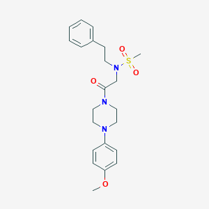 molecular formula C22H29N3O4S B305231 N-{2-[4-(4-methoxyphenyl)piperazin-1-yl]-2-oxoethyl}-N-(2-phenylethyl)methanesulfonamide 