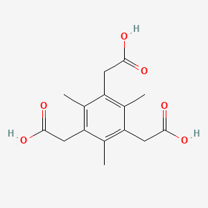 molecular formula C15H18O6 B3052310 (3,5-Bis-carboxymethyl-2,4,6-trimethyl-phenyl)-acetic acid CAS No. 40207-09-8