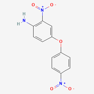 molecular formula C12H9N3O5 B3052314 Benzenamine, 2-nitro-4-(4-nitrophenoxy)- CAS No. 40257-56-5